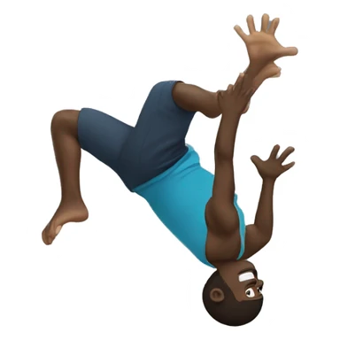 Black man doing a backflip sticker