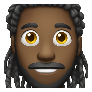 short fat black man with dreads  sticker
