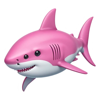 Pink shark with a pink bow on its head sticker