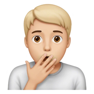 You sure about that face with hand covering mouth sticker