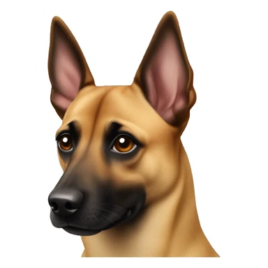Half Belgian malinois half Chihuaha dog  sticker