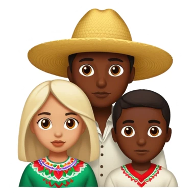 Black boy together with Mexican girl sticker