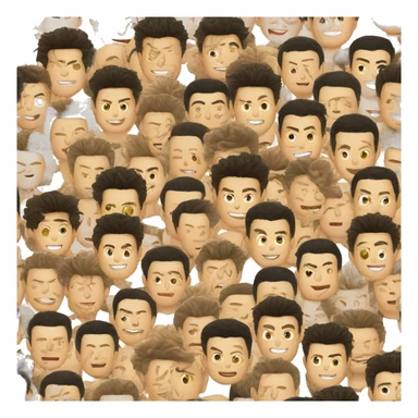 Ronaldo noodles hair sticker