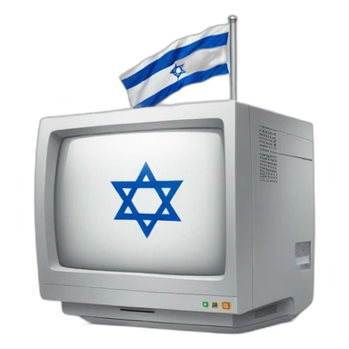 computer with israel flag on it sticker