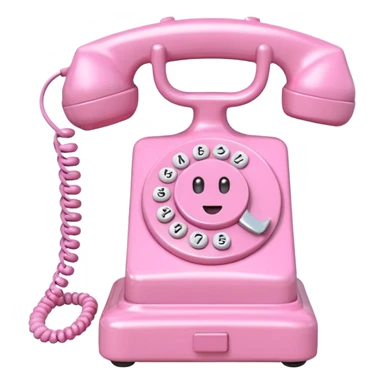 KAWAII pink scrolling phone SCULPTURE  sticker