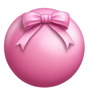 Boule à facette avec un noeud rose en haut à droite  sticker