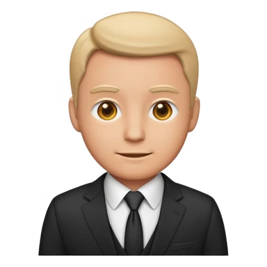 businessman in a suit, emoji style sticker