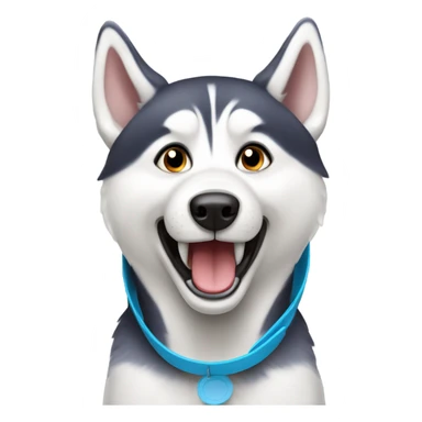 Husky with frisbee  sticker