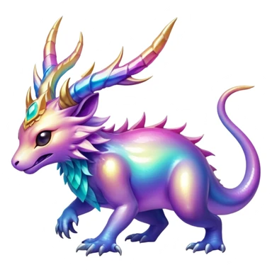 Epic divine legendary complex detailed iridescent gradients aesthetic-Fakémon-creature sticker