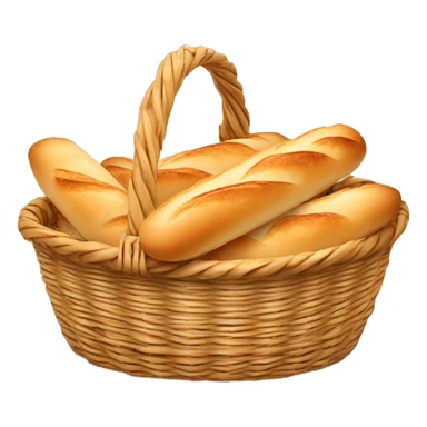 Basket of baguettes sticker