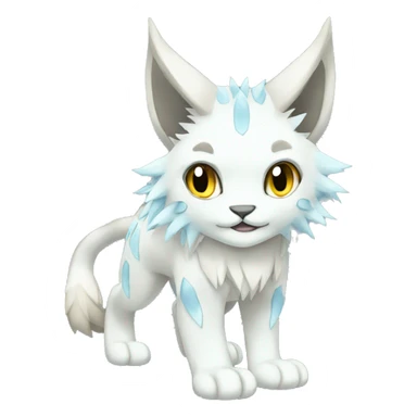 Ice-type Lynx-Fakemon full body sticker