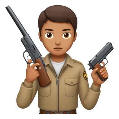 Emoji de una persona con una pistola sticker