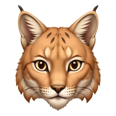 A high-resolution photo-realistic digital illustration of a majestic lynx, chest upward A high-resolution, photo-realistic digital illustration of a majestic young Eurasian lynx, shown from the shoulder upwards with lyx markings sticker