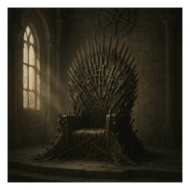 The iron throne, style 5 sticker