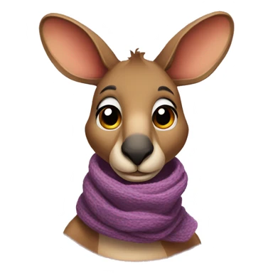 Kangaroo with scarf sticker