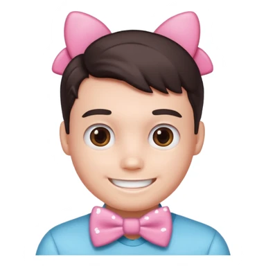 Handsome guy emoji like round IOS emoji more handsome plus hello kitty cute boy sticker
