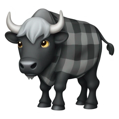 folded buffalo check blanket sticker