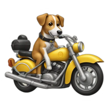 dog with motorbike in nuclear era sticker