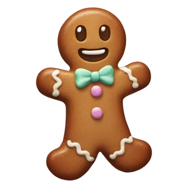 Pastel gingerbread man sticker