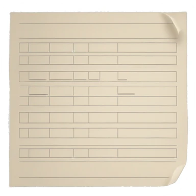 a sheet of paper with horizontal lines and checkboxes, symbolizing a filled-out form. sticker