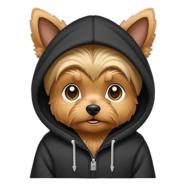Yorkie wearing a hoodie  sticker