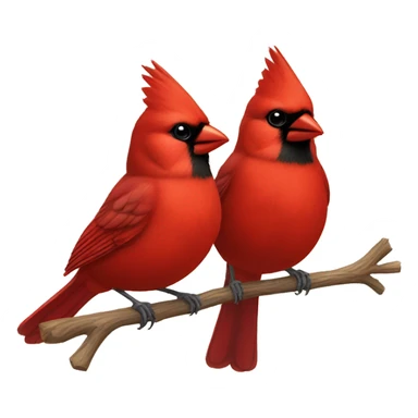Pair of Cardinal birds sticker