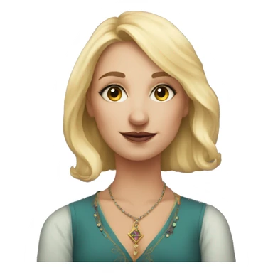 blonde tarot reader portrait sticker