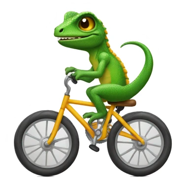 Lizard riding a bike sticker