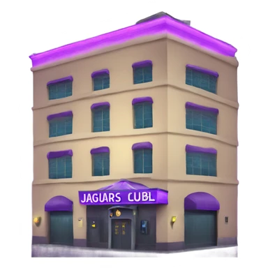  Night club building named Jaguars Club purple lights  sticker