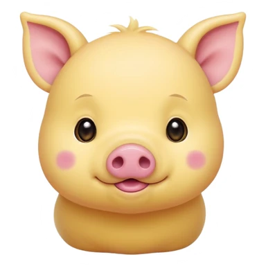 yellow baby pig sticker