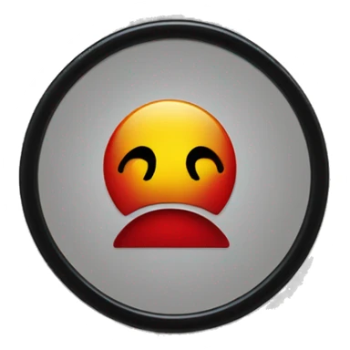 A black and red rectangle with a yellow circle in the middle sticker