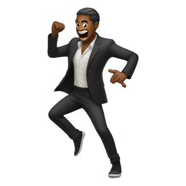 Man dancing violently  sticker