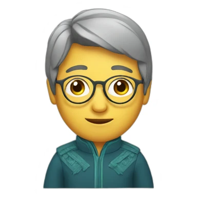 kazakh in round glasses sticker