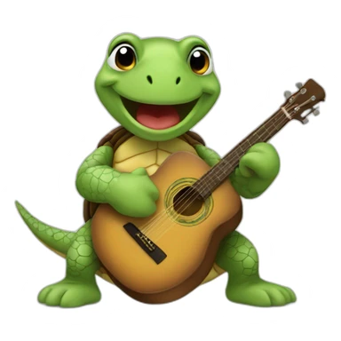 Tortue sur chanteur sticker