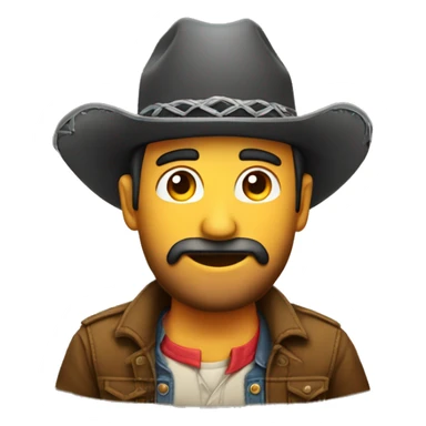 Hombre con gorro de vaquero sticker