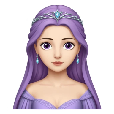 Hande Erçel as a lady from game of thrones from Starfall. She has lilac-gray eyes. sticker