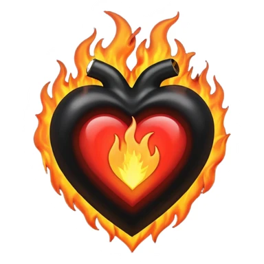 A black love hurt in black fire sticker