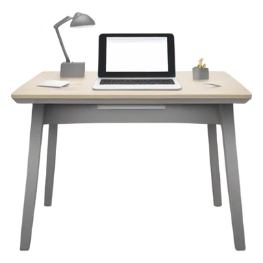 minimalist-clean-desk-with-grey-white-wood-colorway-no chair-front view sticker
