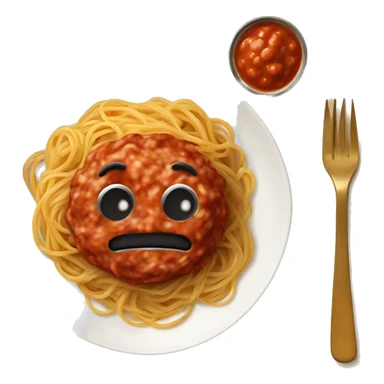 Spaghetti with sauce and meatballs￼ sticker