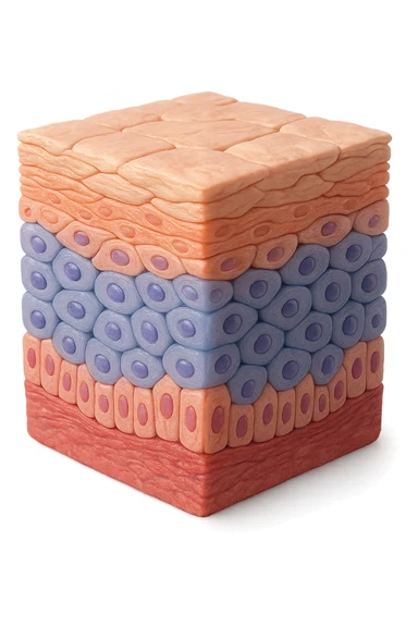 tessuto porzione di epidermide umana in salute 3d sticker