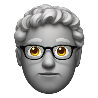 thinking image with glasses sticker