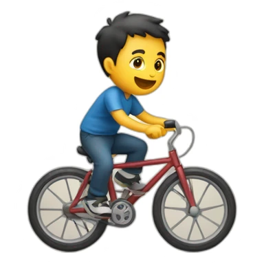 NIÑO EN BICICLETA DE IMPULSO sticker