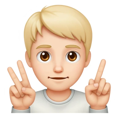 Cute face with middle fingers  sticker