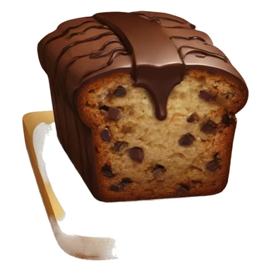 chocolate banana bread square slice sticker