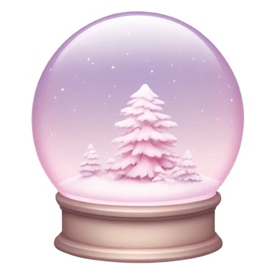 Pastel pink snow globe sticker