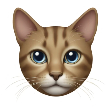 cat with human eyes sticker