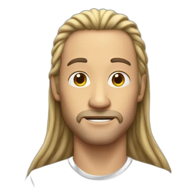 Men have long hair sticker