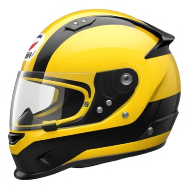 formule 1 helmet black & yellow with storm deco sticker