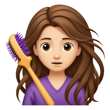 hair brush with hair sticker