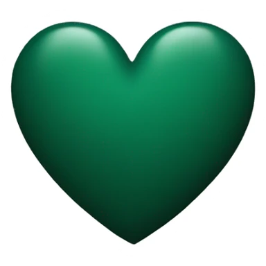 Dark green heart emoji sticker